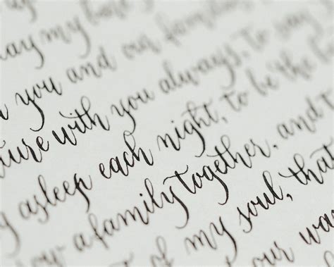 Custom Calligraphy Letter Handwritten Calligraphy Vow Custom