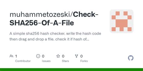 GitHub Muhammet Check SHA Of A File A Simple Sha Hash Checker Write The Hash Code
