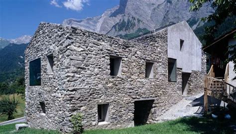 Rustic Mountain Architecture In Swiss Alps Modern House