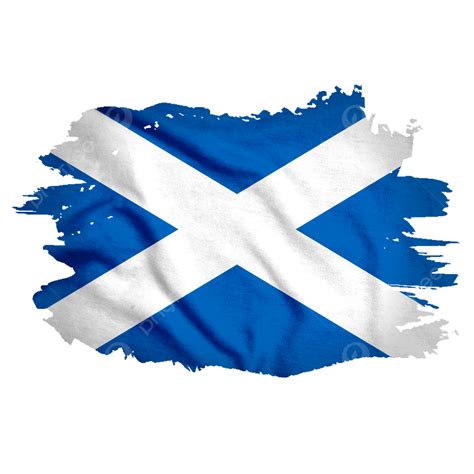 Scotland Flag In Watercolor Hard Brush New Scotland Flag Country Png
