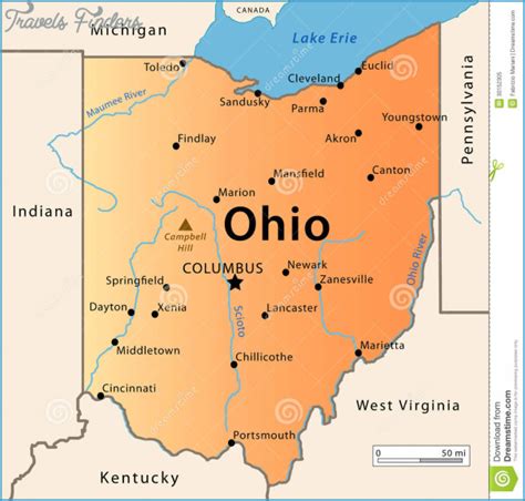 Ohio Map Travelsfinderscom