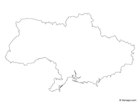 Outline Map Of Ukraine Free Vector Maps Map Outline Map Vector