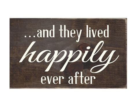 They Lived Happily Ever After Rustic Wood Wedding Sign Photo