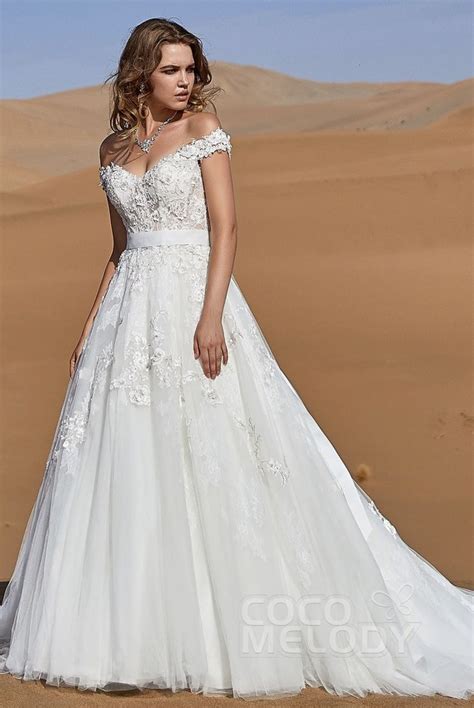 Usd 929 A Line Off The Shoulder Lace Up Corset Wedding Dress