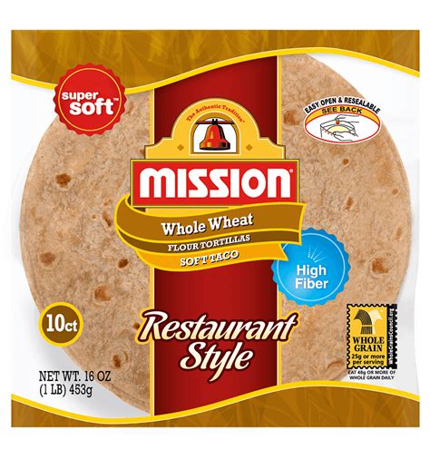 Soft Taco Restaurant Style Whole Wheat Tortillas Mission Foods