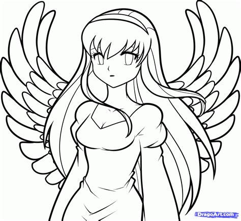 How To Draw An Anime Angel Angel Girl Step By Step