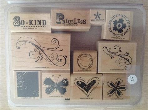 Amazon Com Stampin Up Priceless Set Of Wood Mounted Rubber Stamps Discontinued Arts