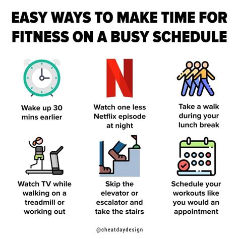 How To Make Time For Exercise With A Busy Schedule Exercise Poster
