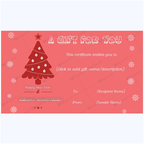 If you don't see a certificate design or category that you want, please take a moment to let us know what you are looking for. Festive Snowflake Gift Certificate Template - Word Layouts