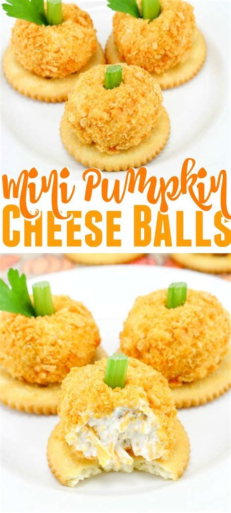 Mini Pumpkin Cheese Balls These Mini Pumpkin Cheese Balls Are The