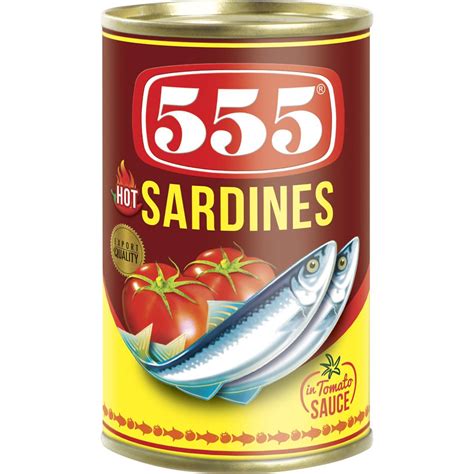 555 Sardines In Tomato Sauce Hot 425g Woolworths