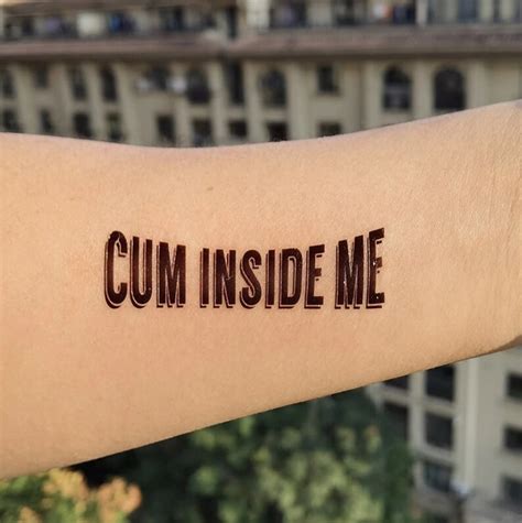 3 Pack Cum Inside Me Temporary Tattoo Bondage Bdsm Adult Sex Etsy