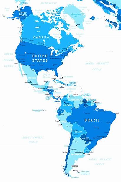 America North South Map Vector Latin Clip