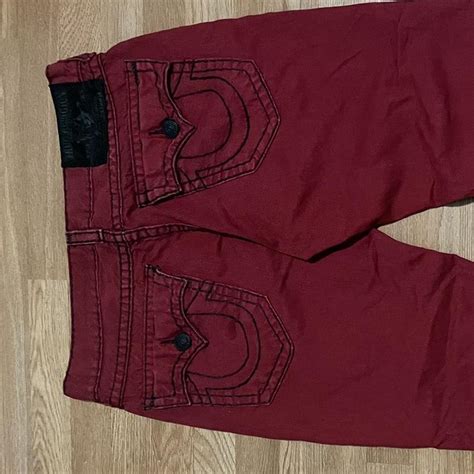 Size38 Baggy Red True Religion Jeans Depop