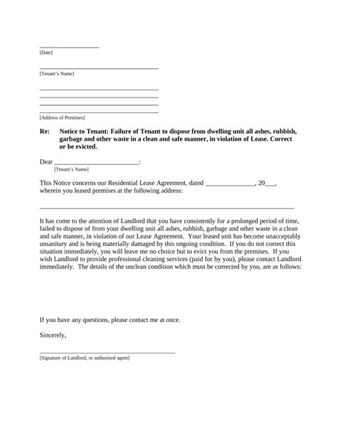 Letter To Tenants About Trash Fill Out Sign Online Dochub
