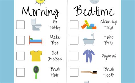 Free Printable Kids Daily Routine Checklist Little Mager House Morning