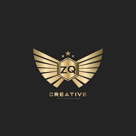 Zq Letter Initial With Royal Luxury Logo Template 23517488 Vector Art