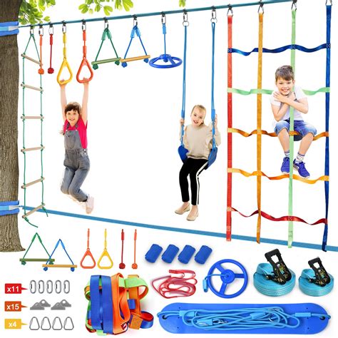 Buy Jugader 50ft Ninja Warrior Obstacle Course For Kids Ninja