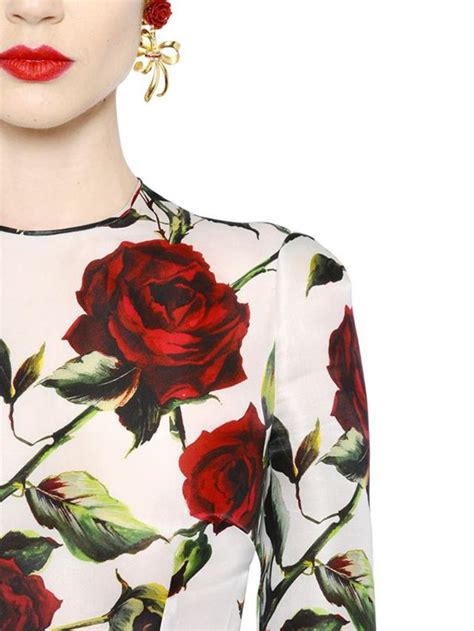 Rose Printed Dress Dolce And Gabbana Fashion Inspiration Cool Chic