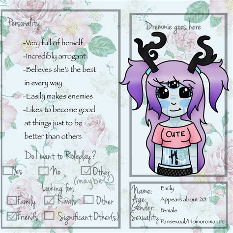 Emily Relationship Sheet By Ladyadorkable On Deviantart