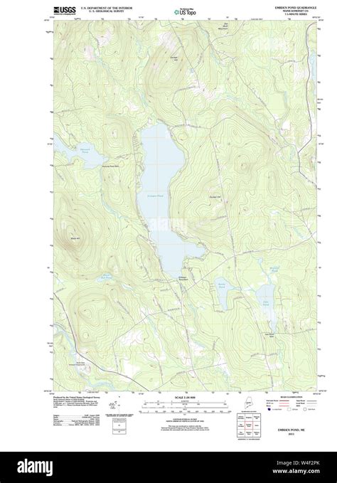 Maine Usgs Historical Map Embden Pond 20110906 Tm Restoration Stock