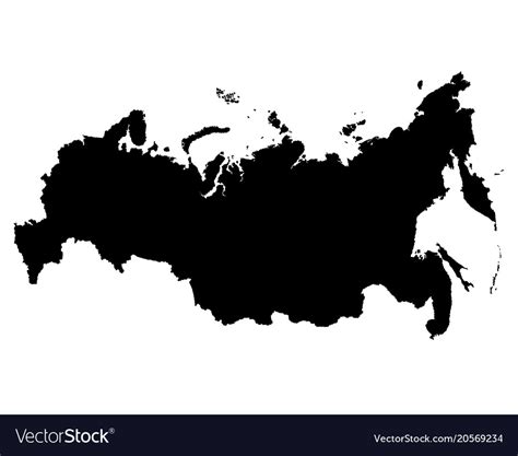 Map Of Russia Outline The Royalty Free Vector Image