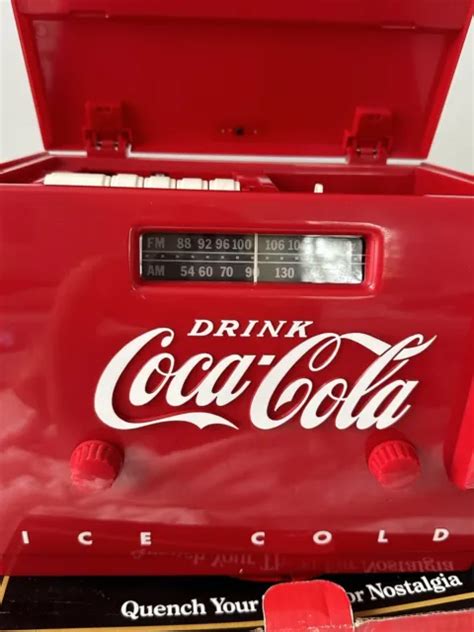 vintage looking coke drink coca cola cooler am fm radio cassette player 100 00 picclick