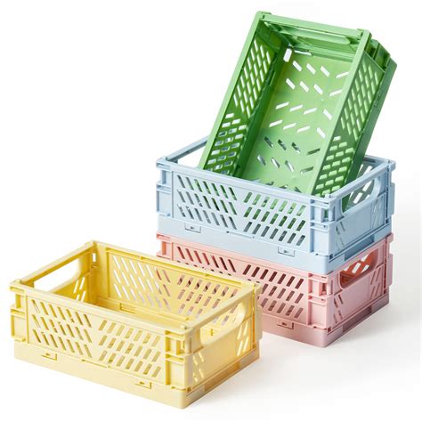 Buy D Resion Pcs Mini Stackable Crates Decor Danish Pastel Aesthetic