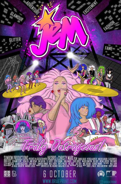 Jem Truly Outrageous Movie Poster By Braeprint On Deviantart
