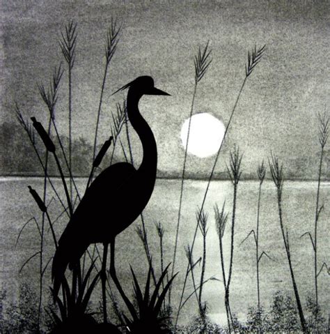 Sunset Scence Charcoal Flamingo Overlay Reversed 650 Charcoal Drawing