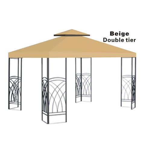 The canopy can cover 4 tables in your garden or 3 beach chairs on the beach or cover 10 people at the same time for your commercial events. 10x10' Replacement Canopy Top Patio Pavilion Gazebo ...