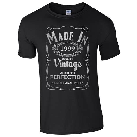Made In 1999 T Shirt Born 18th Year Birthday Age Present Vintage Funny