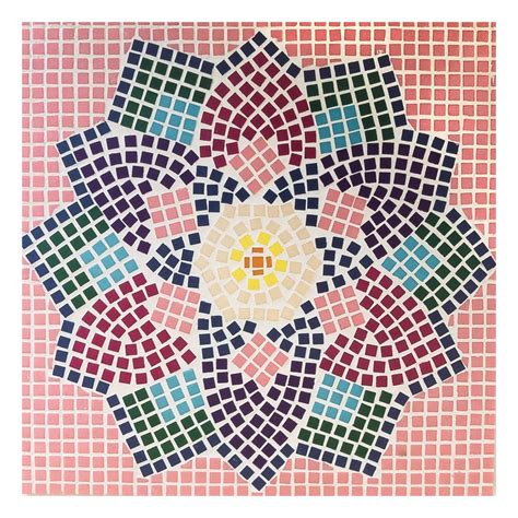 Large Pink Mandala Mosaic Kit 20cm Hobbycraft