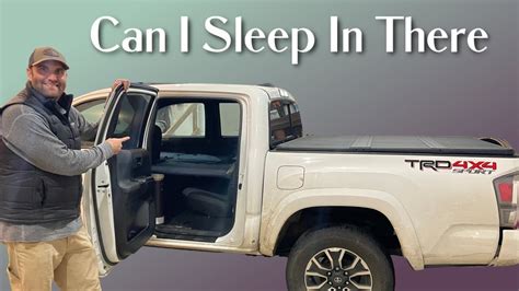 Sleep In A Toyota Tacoma Diy Truck Cab Bed Youtube