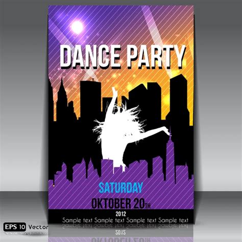 Urban Dance Party Flyer Template Vector — Stock Vector © Evilben13