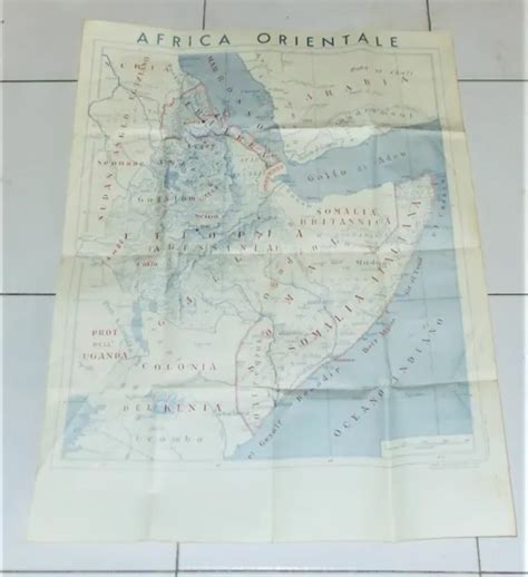 Map East Africa 1935 Xiii Map Fascism Poster Abyssinia Eritrea 53x72