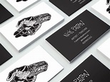 Beautifully illustrated two colour letterpress business card for an ...