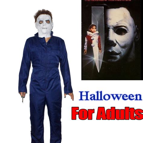 Michael Myers Costume For Halloween Cosplay Horror Props Adult Kids