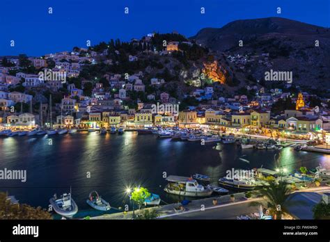 Port Symi Island Greece Night Hi Res Stock Photography And Images Alamy