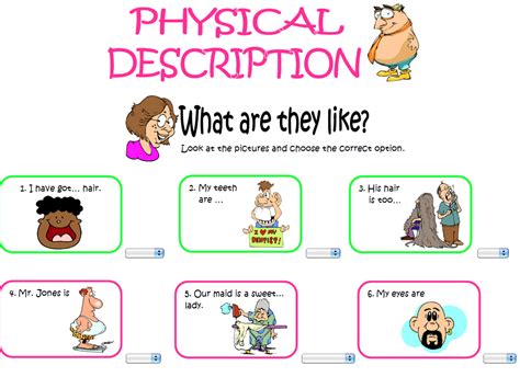 English Corner Lets Learn About Physical Description