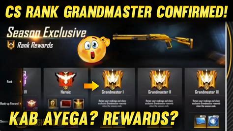 Cs Rank Grandmaster Confirmed Clash Squad Rank Grandmaster Rewards