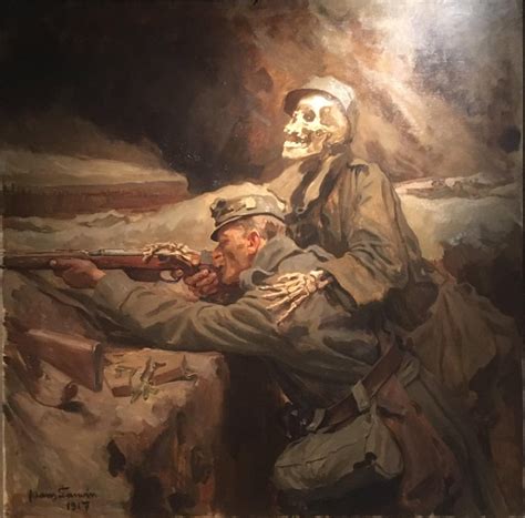 Soldat Und Tod Soldier And Death Painting By Hans Larwin From Ww1