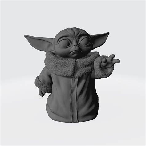 Baby Yoda 3d Stl Datei Druckfertig Modelle 3d Modelle 3d Figur Etsyde