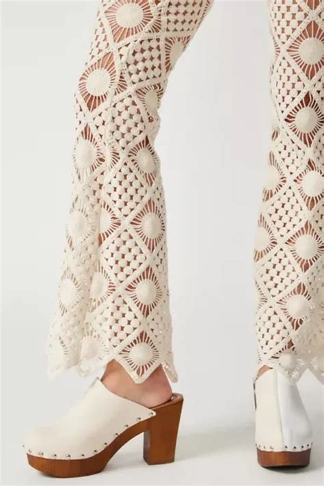 Urban Outfitters UO Luce Del Sol Semi Sheer Crochet Pant Mall Of America
