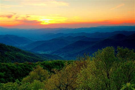 Smoky Mountains Spring Sunset Photograph By Carol R Montoya