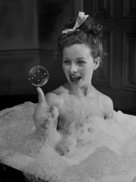 Actress Jeanne Crain Taking Bubble Bath For Her Role In Movie Margie