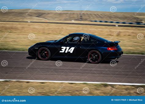Black Racing Car On The Track Editorial Stock Image Image Of Black