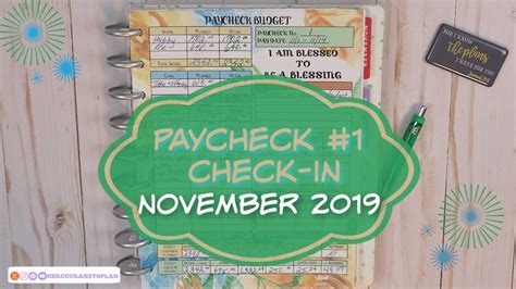 November 2019 Paycheck Budget Check In 1 Budget With Me Her