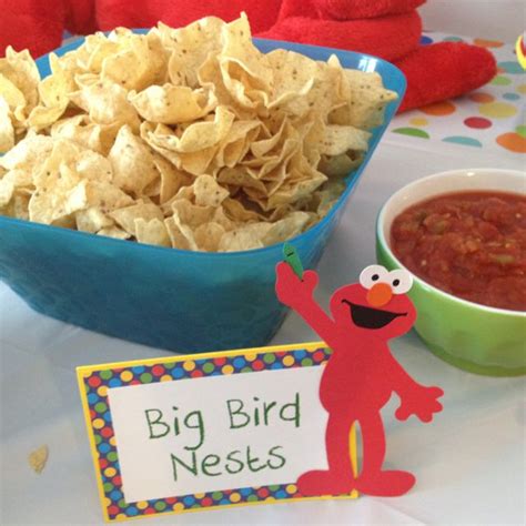 The top 24 ideas about sesame street party food ideas email protected[chips and dip is constantly a party favored, however, for a variant on the traditional standby, provide eggplant chips a try.the stunning color as well as pleasant preference pair perfectly with fresh cilantro pesto. Sesame Street Party Food: Big Bird Nests - Scoop Chips and ...