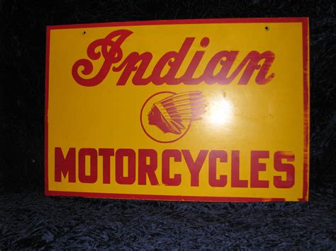 Indian hill climber motorcycle metal sign. Vintage Indian Motorcycle Sign | Collectors Weekly